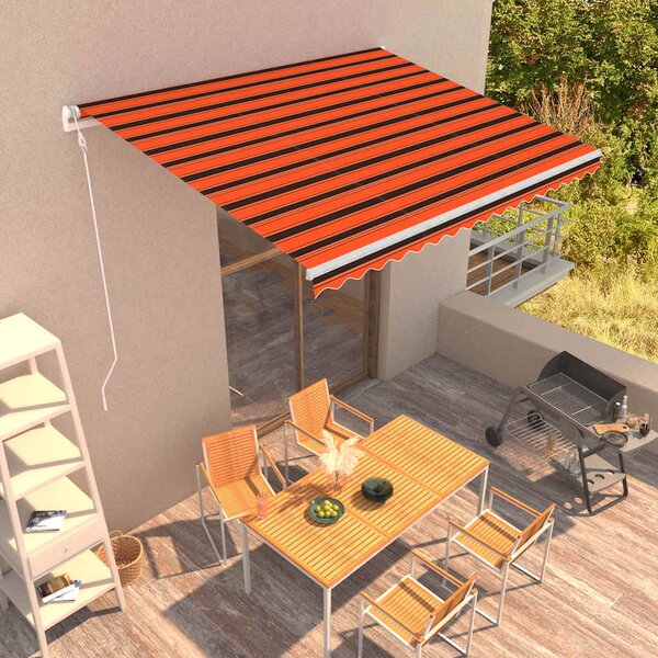 Tenda na automatsko uvlačenje 400 x 300 cm narančasto-smeđa - Šarena / 400 x 300 cm
