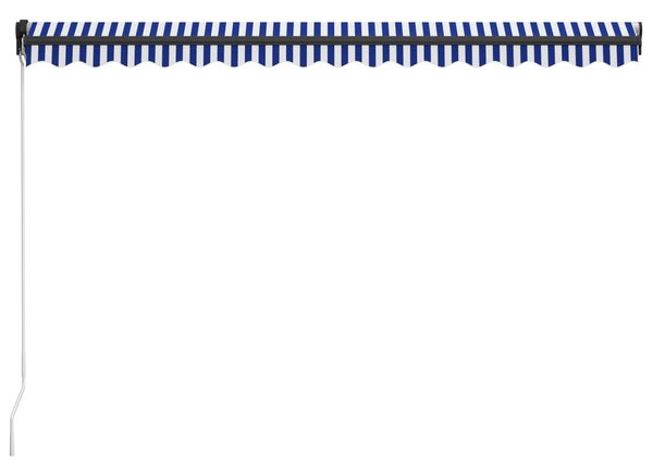 Tenda na ručno uvlačenje 450 x 300 cm plavo-bijela - Plava / 450 x 300 cm