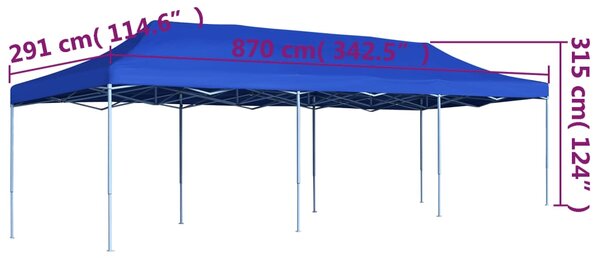 Sklopivi šator za zabave 3 x 9 m plavi - Plava / N/A