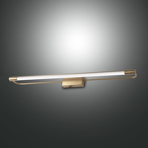Fabas Luce Rapallo LED zidna svjetiljka, mesing, IP44, 60 cm, Zlato / mjed, Područje hodnika, Metal