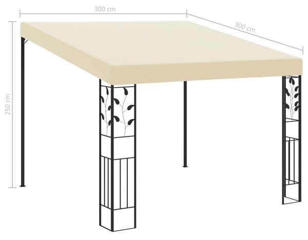 Zidna sjenica 3 x 3 x 2,5 m krem - Krema / 3 x 3 x 2.5 m