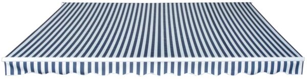 Sklopiva tenda na ručno upravljanje 450 cm crno-bijela - Plava / 450 cm