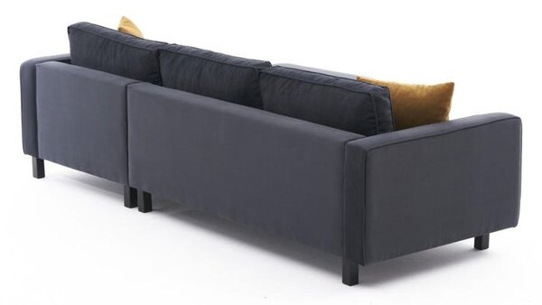 Atelier Del Sofa Kutna garnitura, Antracit, Kale Velvet Right - Anthracite