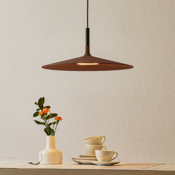 Foscarini Aplomb Velika LED viseća svjetiljka, smeđa, prigušiva, Smeđa / hrđa, Kuhinja, Beton