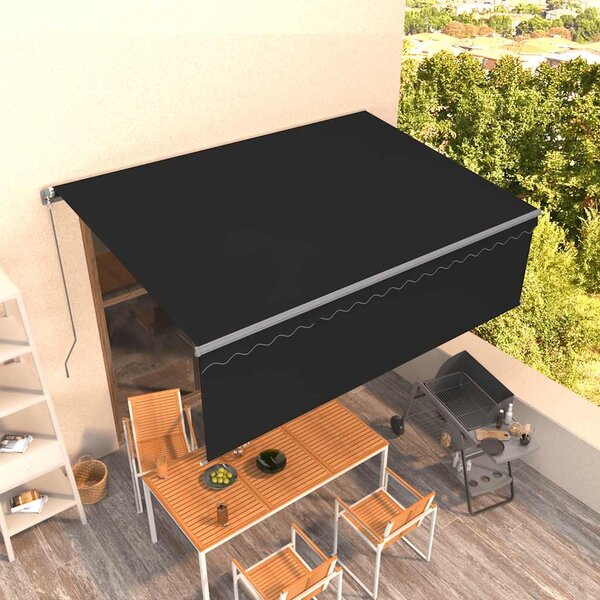 Tenda na ručno uvlačenje s roletom 4,5 x 3 m antracit - Antracitno siva / 4.5 x 3 m
