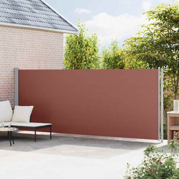 Uvlačiva bočna tenda za terasu 180 x 600 cm smeđa - Smeđa / 180 x 600 cm