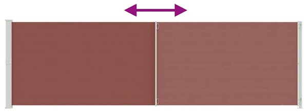 Uvlačiva bočna tenda za terasu 180 x 600 cm smeđa - Smeđa / 180 x 600 cm