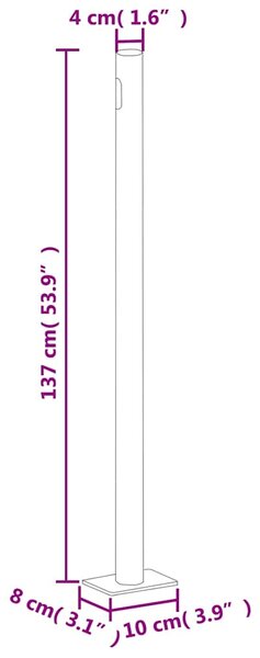 Uvlačiva bočna tenda za terasu 140 x 600 cm krem - Krema / 140 x 600 cm