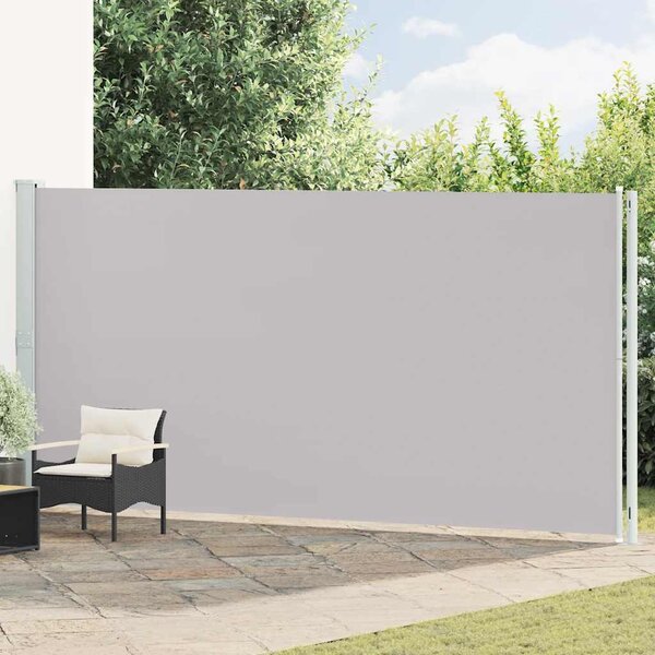 Uvlačiva bočna tenda za terasu 200 x 600 cm siva - Siva / 200 x 600 cm