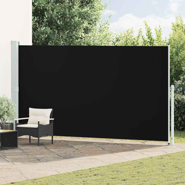 Uvlačiva bočna tenda za terasu 200 x 500 cm crna - Crna / 200 x 500 cm