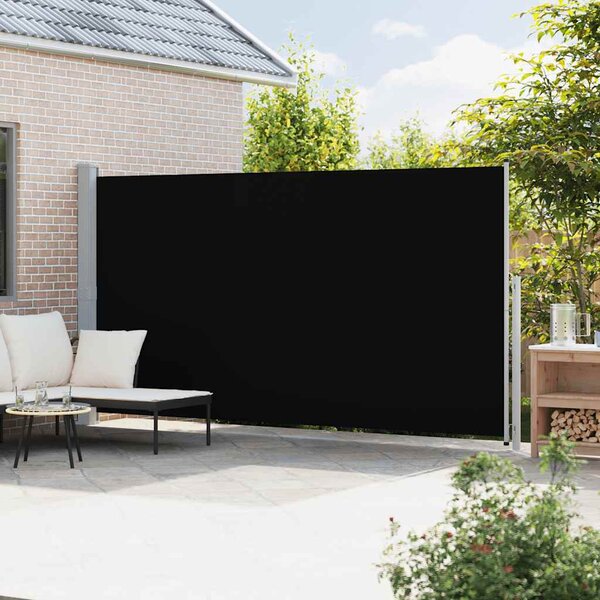 Uvlačiva bočna tenda za terasu 200 x 500 cm crna - Crna / 200 x 500 cm