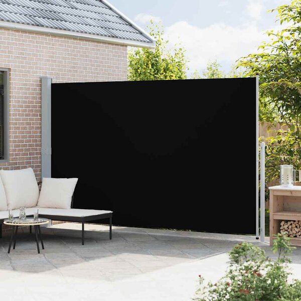 Uvlačiva bočna tenda za terasu 220 x 500 cm crna - Crna / 220 x 500 cm