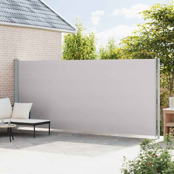Uvlačiva bočna tenda za terasu 200 x 600 cm siva - Siva / 200 x 600 cm