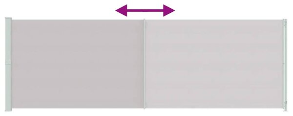 Uvlačiva bočna tenda za terasu 200 x 600 cm siva - Siva / 200 x 600 cm