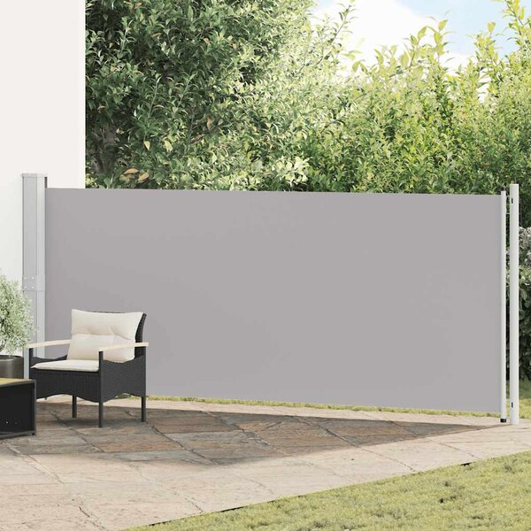 Uvlačiva bočna tenda za terasu 600 x 160 cm siva - Siva / 160 x 600 cm