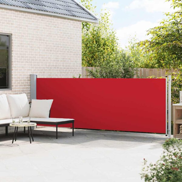 Uvlačiva bočna tenda za terasu 140 x 600 cm crvena - Crvena / 140 x 600 cm