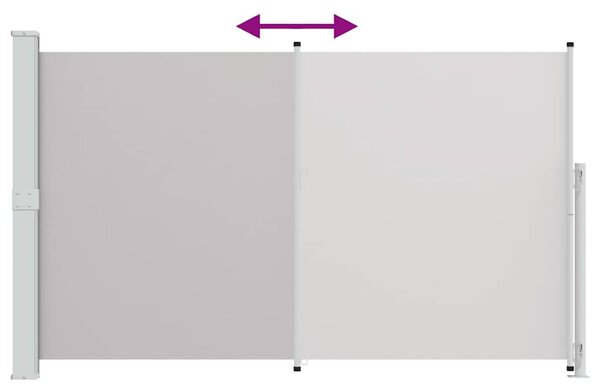 Uvlačiva bočna tenda za terasu 180 x 300 cm siva - Siva / 180 x 300 cm