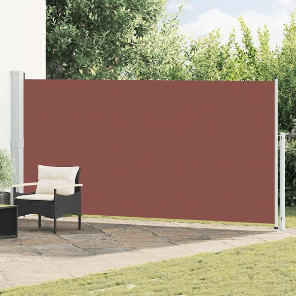 Uvlačiva bočna tenda za terasu 180 x 500 cm smeđa - Smeđa / 180 x 500 cm