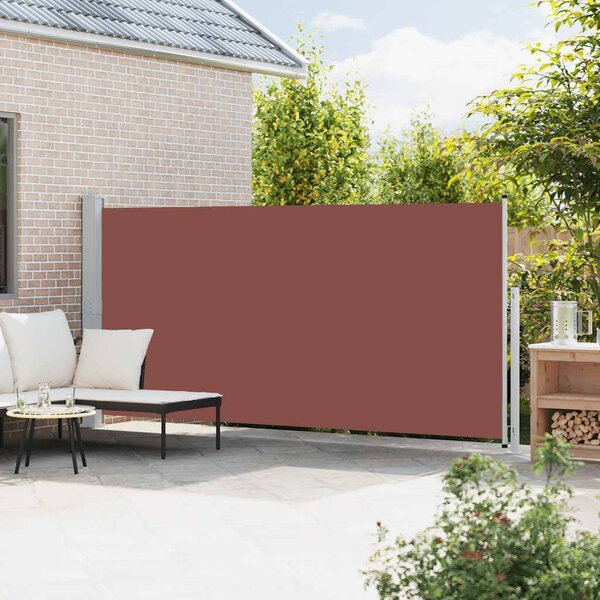 Uvlačiva bočna tenda za terasu 180 x 500 cm smeđa - Smeđa / 180 x 500 cm