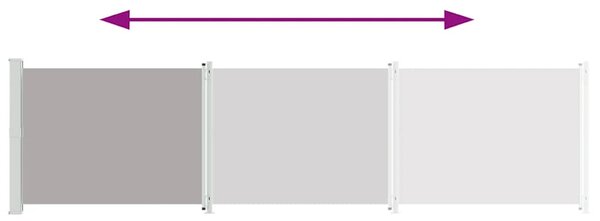 Uvlačiva bočna tenda za terasu 600 x 160 cm siva - Siva / 160 x 600 cm