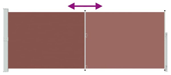 Uvlačiva bočna tenda za terasu 180 x 500 cm smeđa - Smeđa / 180 x 500 cm