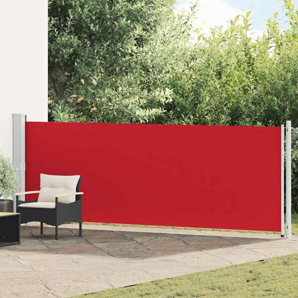Uvlačiva bočna tenda za terasu 140 x 600 cm crvena - Crvena / 140 x 600 cm