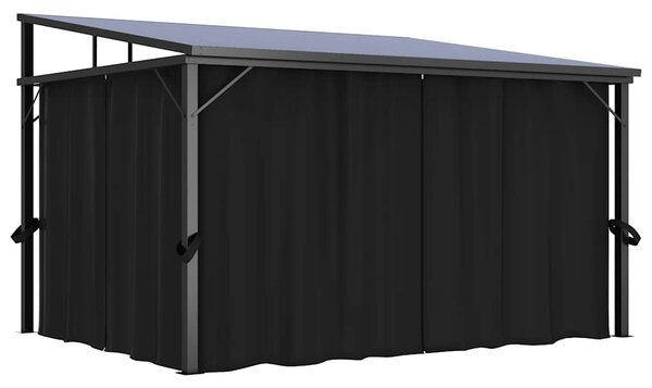 Sjenica sa zastorom 405 x 294 x 244 cm antracit - Antracitno siva