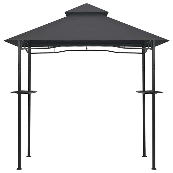 Nadstrešnica za roštilj 240 x 150 x 255 cm antracit čelična - Antracitno siva