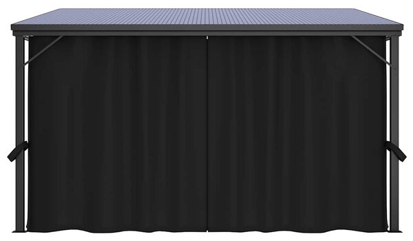 Sjenica sa zastorom 405 x 294 x 244 cm antracit - Antracitno siva