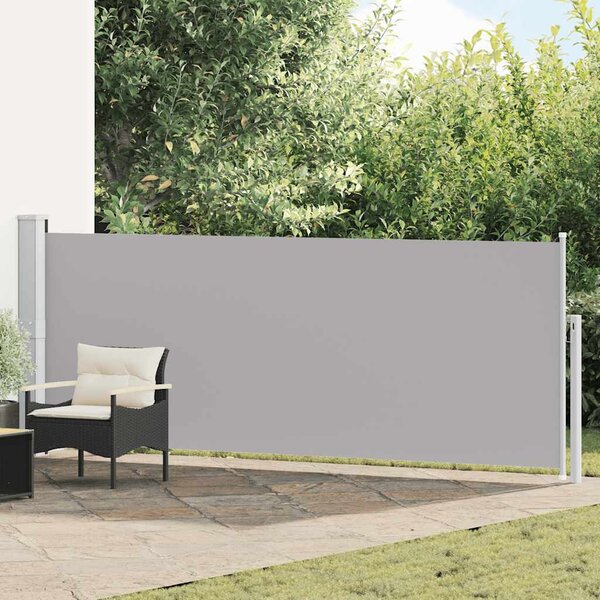 Uvlačiva bočna tenda za terasu 140 x 500 cm siva - Siva / 140 x 500 cm