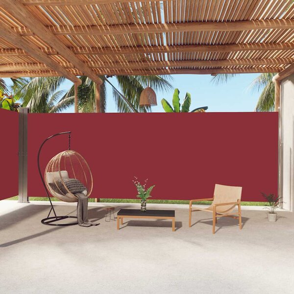 Uvlačiva bočna tenda crvena 220 x 1000 cm - Crvena / 220 x 1000 cm