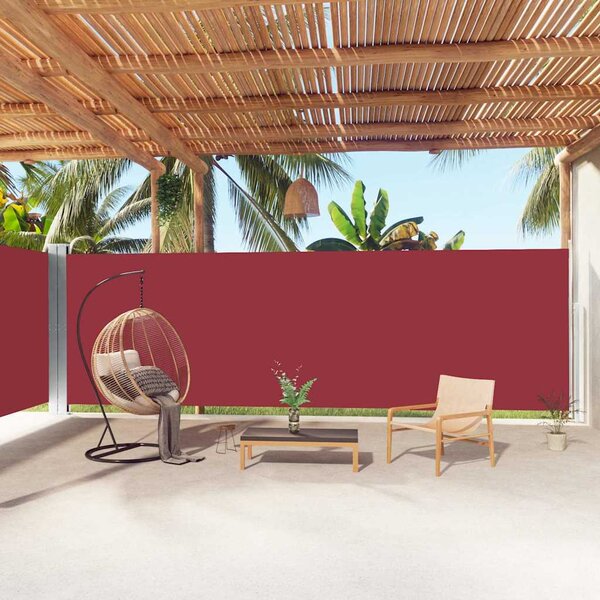 Uvlačiva bočna tenda crvena 200 x 1000 cm - Crvena / 200 x 1000 cm
