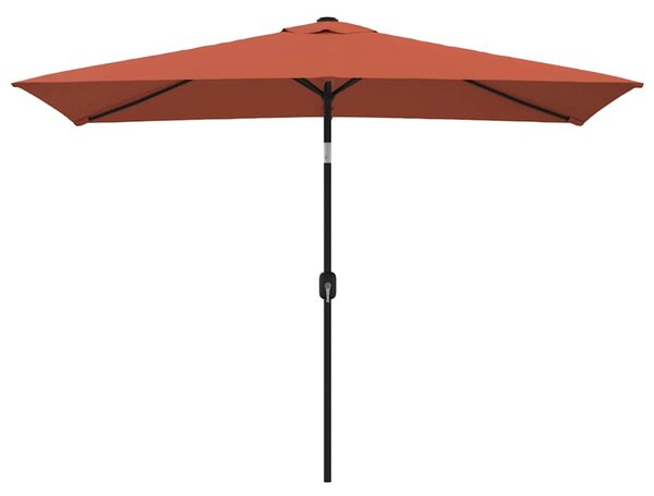 Vanjski suncobran s metalnim stupom 300 x 200 cm terakota - Smeđa / N/A