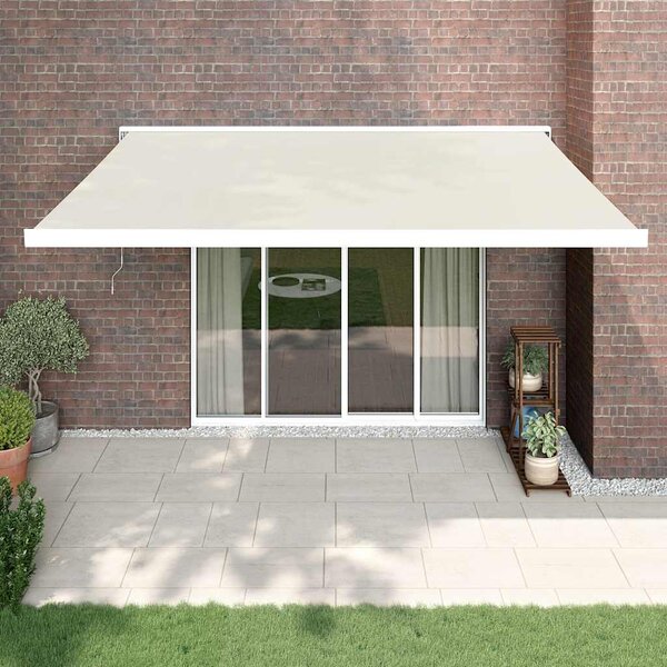 Tenda na uvlačenje krem 4 x 3 m od tkanine i aluminija - Krema / 4 x 3 m