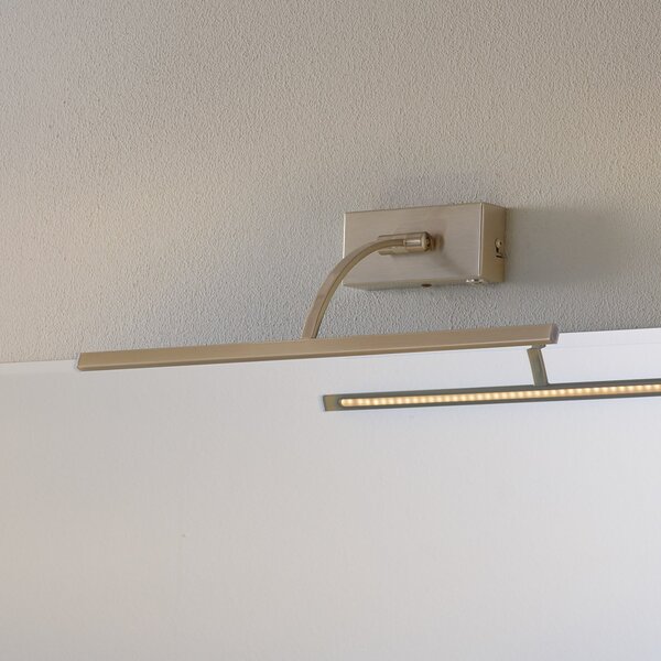Freelight LED zidna svjetiljka Matisse, širina 45 cm, srebrna, prigušiva, Metalik, Dnevni boravak/blagovaonica, Metal