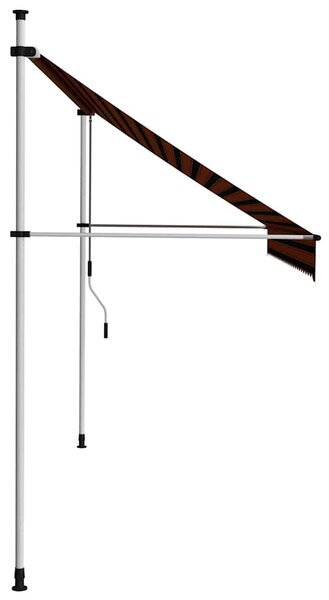Tenda na ručno uvlačenje 300 cm narančasto-smeđa - Šarena / N/A