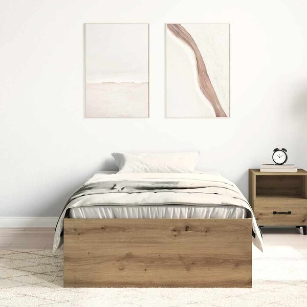 Okvir kreveta bez madraca boja hrasta artisan 75x190 cm - Smeđa / 75 x 190 cm