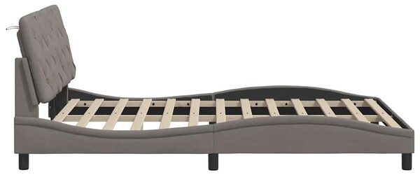 Okvir kreveta s LED-om bez madraca Taupe 140x190 cm tkanina - Tupe / 140 x 190 cm