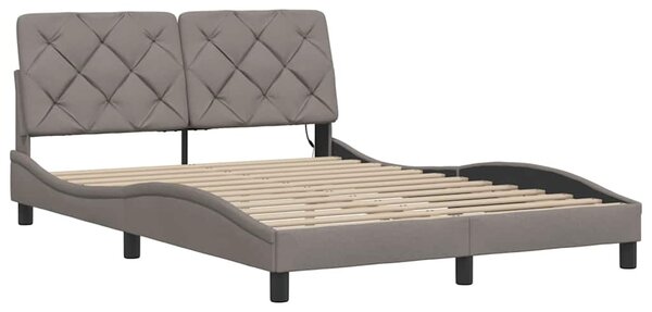 Okvir kreveta s LED-om bez madraca Taupe 140x190 cm tkanina - Tupe / 140 x 190 cm