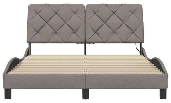 Okvir kreveta s LED-om bez madraca Taupe 140x190 cm tkanina - Tupe / 140 x 190 cm