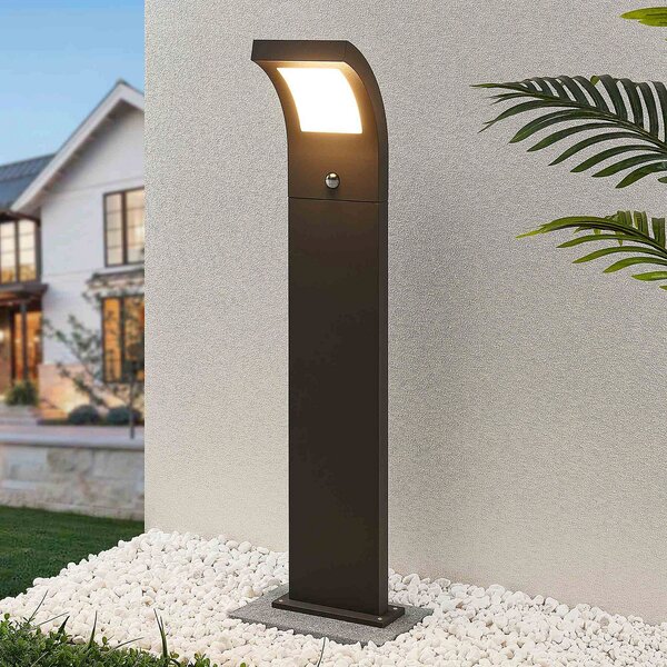 Arcchio LED putna svjetiljka Advik, 100 cm, antracit, senzor, IP54, Crno, Aluminij