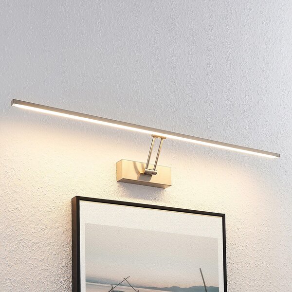 Lucande LED svjetlo za sliku Thibaud, 84 cm, nikal, aluminij, Sivo, Dnevni boravak/blagovaonica, Metal