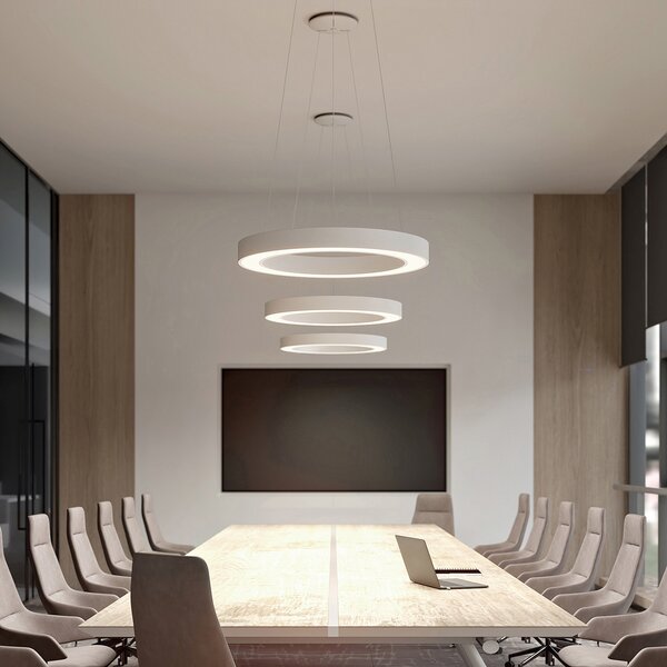 Arcchio Sharelyn LED visilica, 80 cm, prigušiva, Bijela, Kuhinja, Aluminij