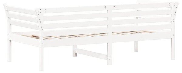 Dnevni krevet bez madraca bijeli 75x190 cm od masivne borovine - Bijela / 75 x 190 cm