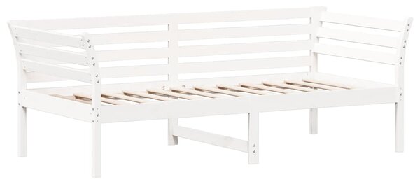 Dnevni krevet bez madraca bijeli 75x190 cm od masivne borovine - Bijela / 75 x 190 cm