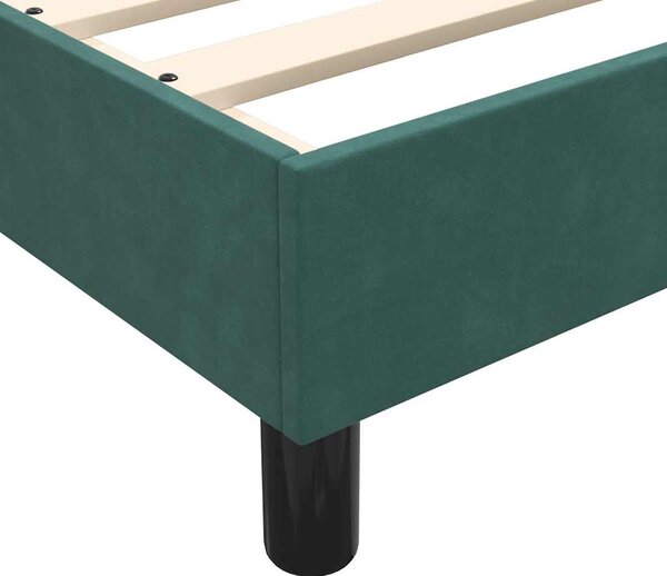 Krevet s oprugama i madracem tamnozeleni 180x220 cm baršunasti - Zelena / 180 x 220 cm