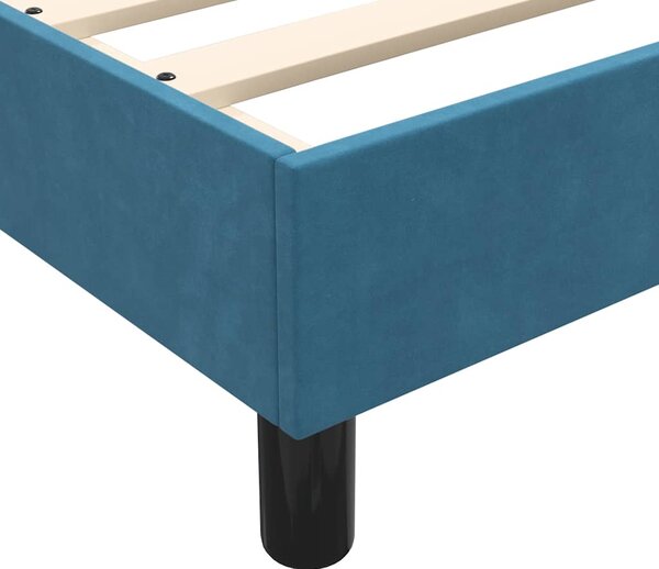 Box Spring krevet bez madracem tamnoplavi 180x220 cm baršun - Plava / 180 x 220 cm