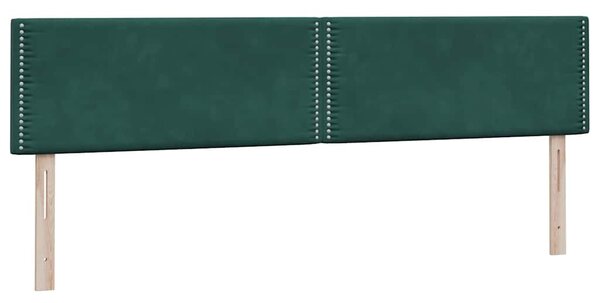 Krevet s oprugama i madracem tamnozeleni 180x220 cm baršunasti - Zelena / 180 x 220 cm