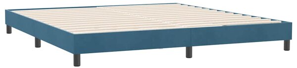 Box Spring krevet bez madracem tamnoplavi 180x220 cm baršun - Plava / 180 x 220 cm