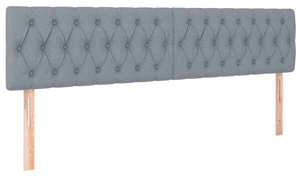 Otomanski krevet s madracem svijetlosivi 200x200 cm tkanine - Siva / 200 x 200 cm